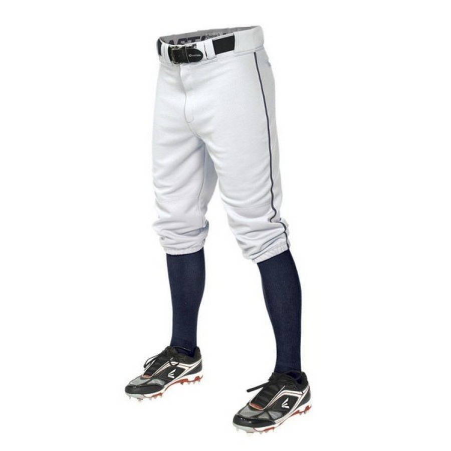 Easton Pro + Knickers White with Navy Piping Baseball Pants Adult