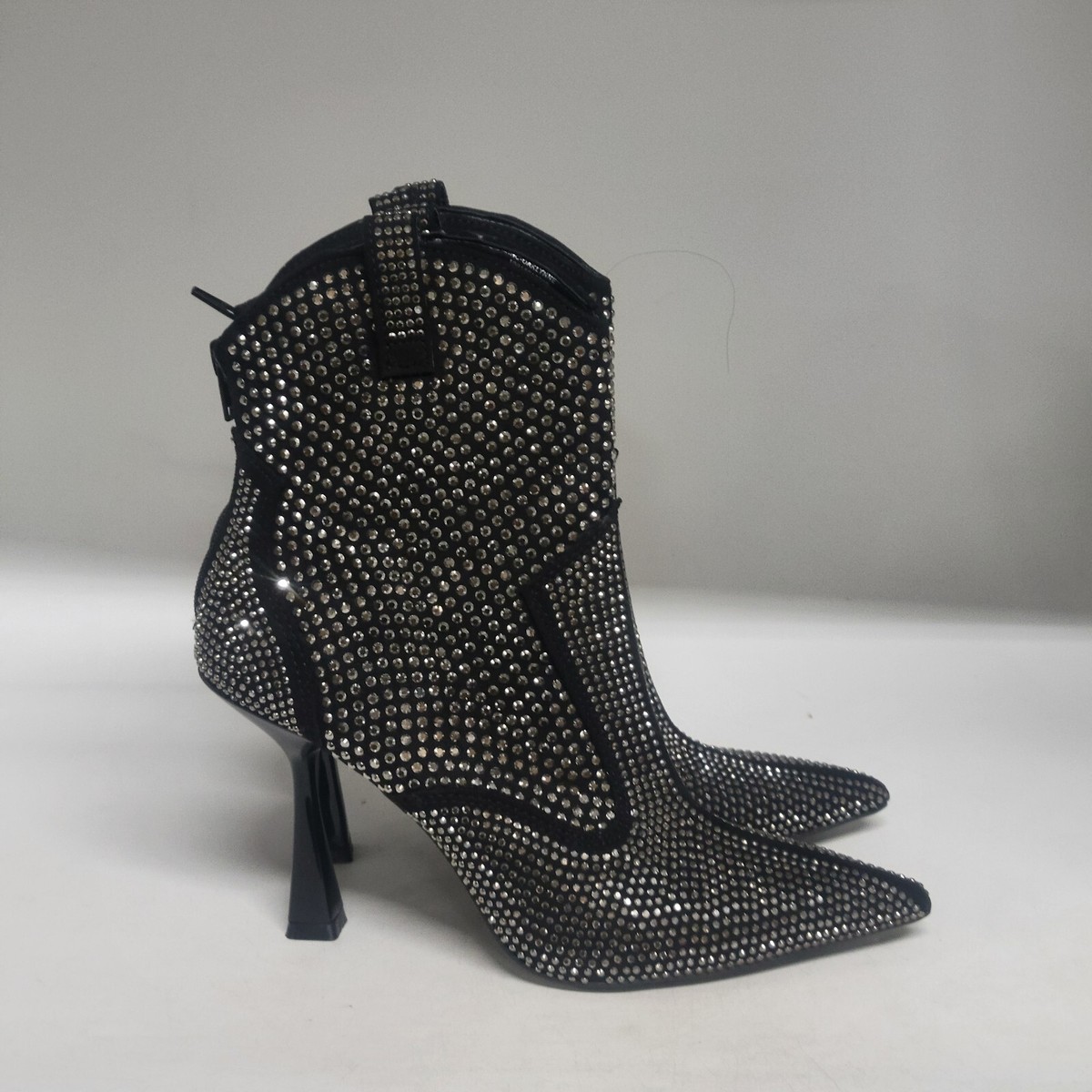 INC Oaklynne Bootie Black Bling Womens Size M