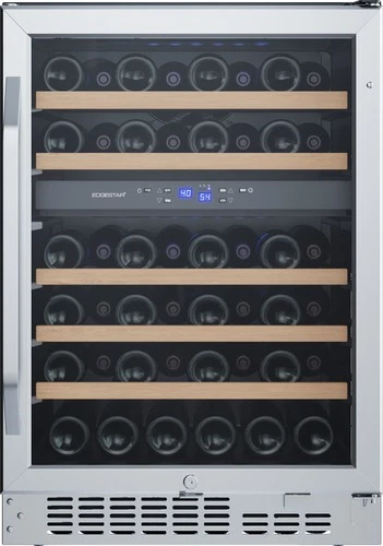 EdgeStar CWR462DZ 24"W 46 Bottle Built-In Dual Zone Wine Cooler - Stainless - Picture 1 of 12