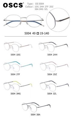 Round Metal Eyeglasses Frame 49-19-140 Retro Lightweight Optical Glasses 5004