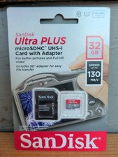 SanDisk Ultra PLUS 32GB microSDHC UHS-I Memory Card with Adapter