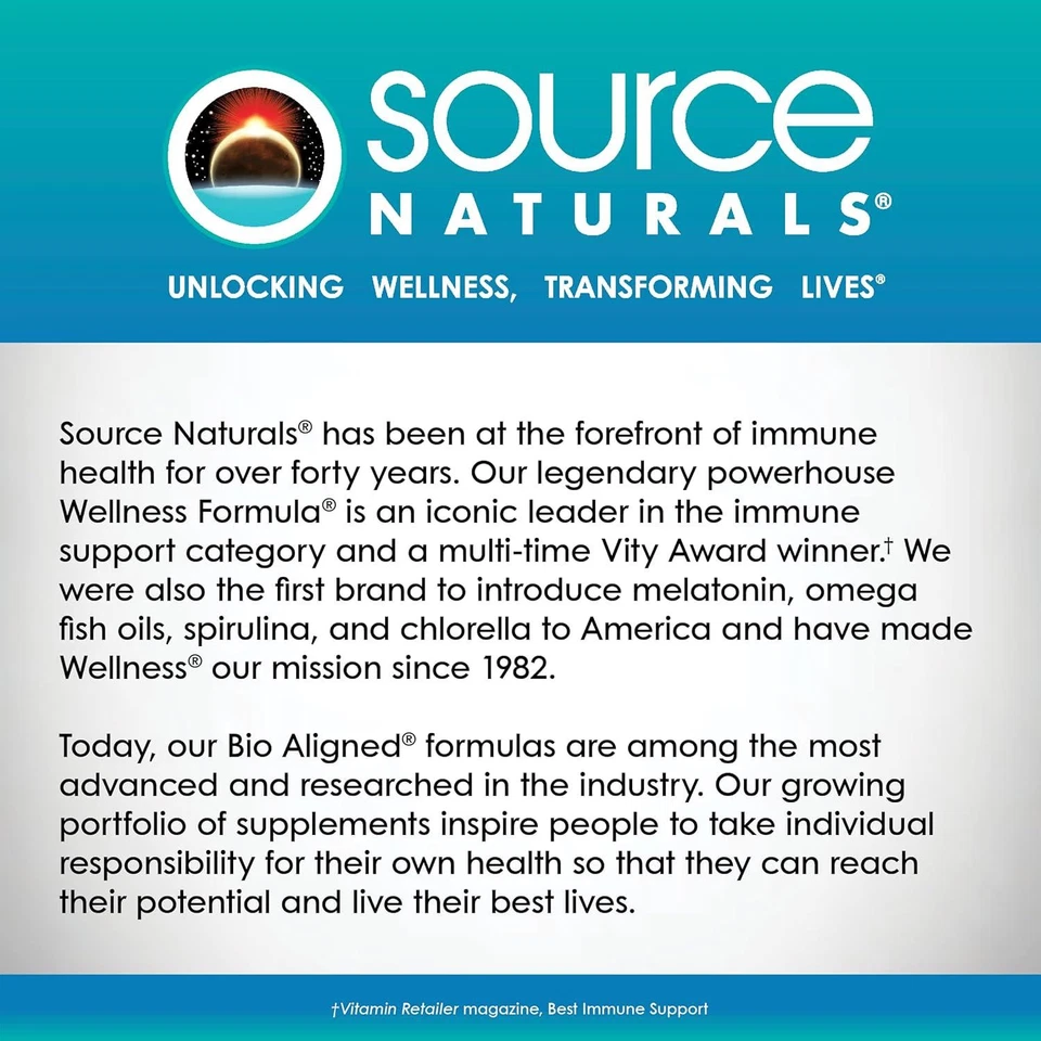 Source Naturals Wellness ImmuneSmart - para apoyo inmunológico diario básico*, con A, - Foto 4 de 4