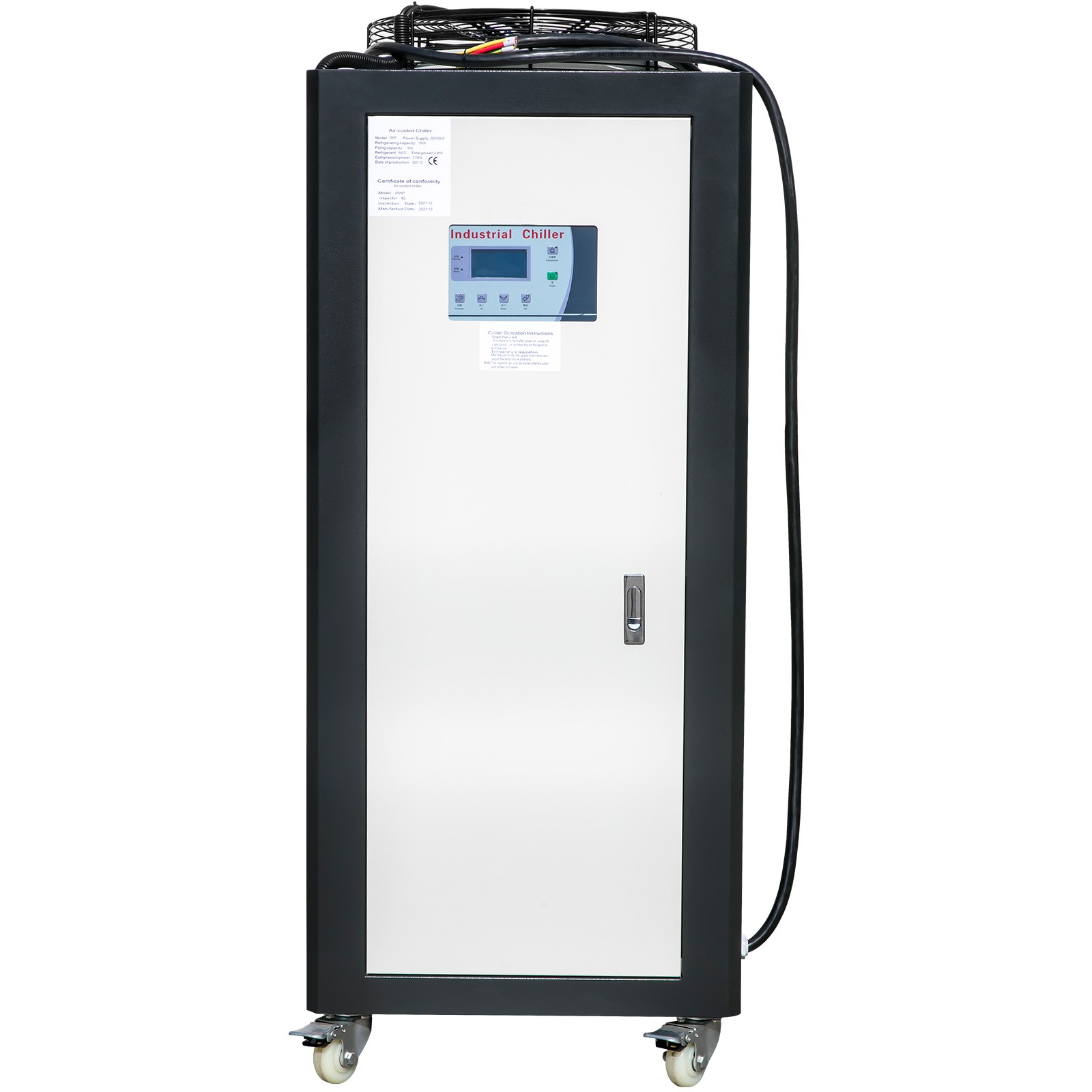 5 Ton Air-cooled Industrial Chiller LED Display Stainless Steel Water Tank