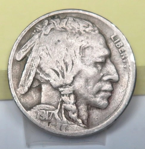 1917-S Buffalo Nickel  Fine    Obverse Damage    Please See Photos