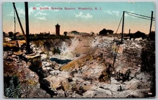Smith Granite Quarry Westerly Rhode Island Unposted ANTIQUE Postcard 9395