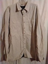 EDDIE BAUER MENS XLT TALL LINED KHAKI SHIRT NWT
