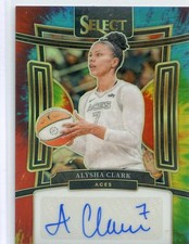 2024 Panini Select WNBA ALYSHA CLARK Signatures Auto Tie-Dye Prizm Jersey # 7/25