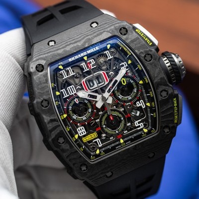 RICHARD MILLE RM 11-03 NTPT Black Case Automatic Flyback Chronograph RM11-03 CA