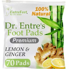 Dr. Entre's Foot Pads Lemon  Ginger to Feel 70 Count Pack of 1 , White
