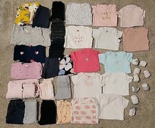 6 Month Girl Clothing Lot 40 piece Mixed Brands Sweatshirts Pants Onsies  Socks