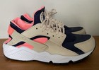 women’s size 8 Nike Air Huarache Run oatmeal/binary blue/lava glow — photo 2