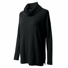 Bobi Tunic Sweater Top Size XS Black Waffle K...
