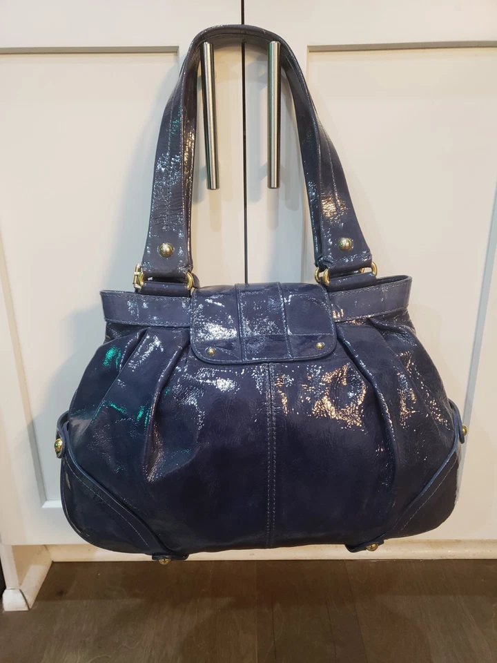 Редкая винтажная синяя лакированная кожа Dooney And Bourke Hayden Panettiere - Изображение 2 из 3