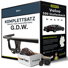 Für VOLVO S90 Stufenheck II Typ 234 Anhängerkupplung starr +eSatz 13pol uni. 16-