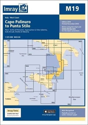 Imray Chart M19: Capo Palinuro to Punta Stilo (M Charts), Imray 9781786790934..