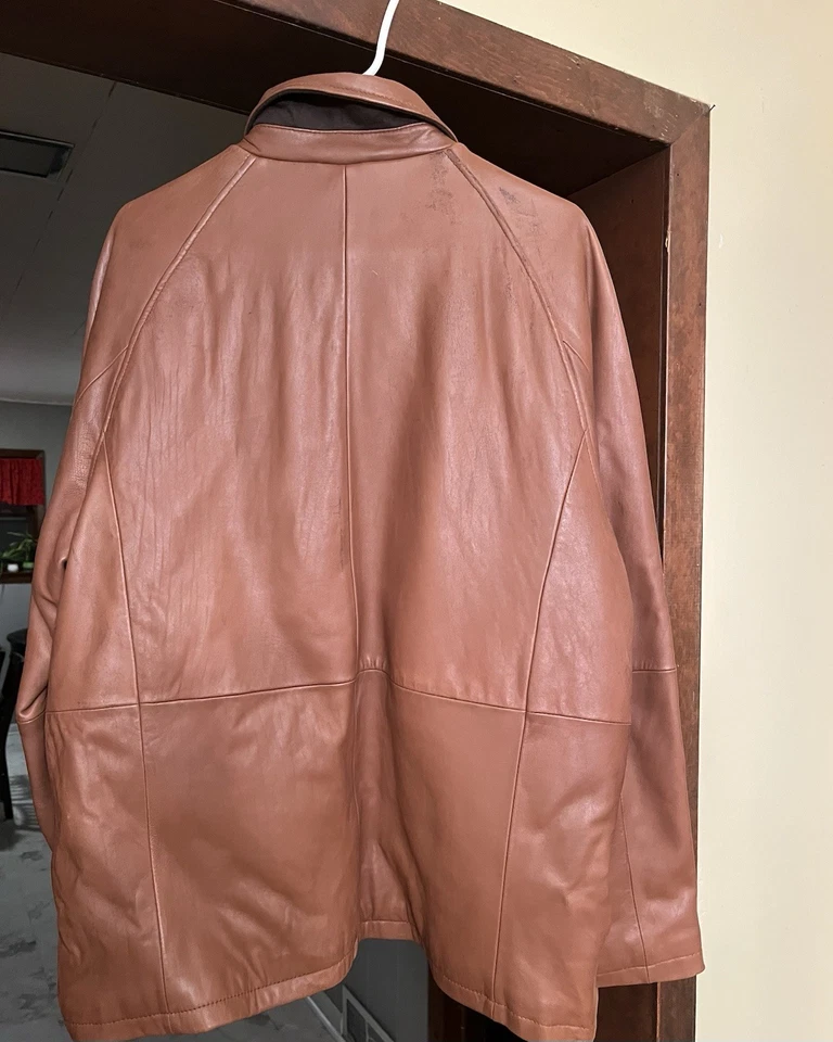 Chaqueta informal/formal de cuero para hombre Joseph Abboud talla L Foto 2 de 4