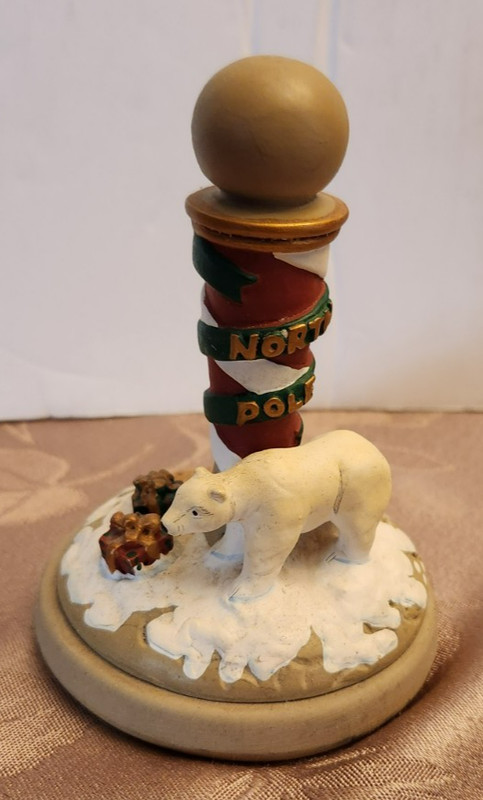 Brown Bag Cookie Art 1995 Polar Bear at North Pole #13 Christmas Cookie Stamp