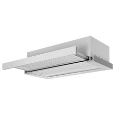 CDA 90cm Telescopic Canopy Cooker Hood - Silver CTE92SS