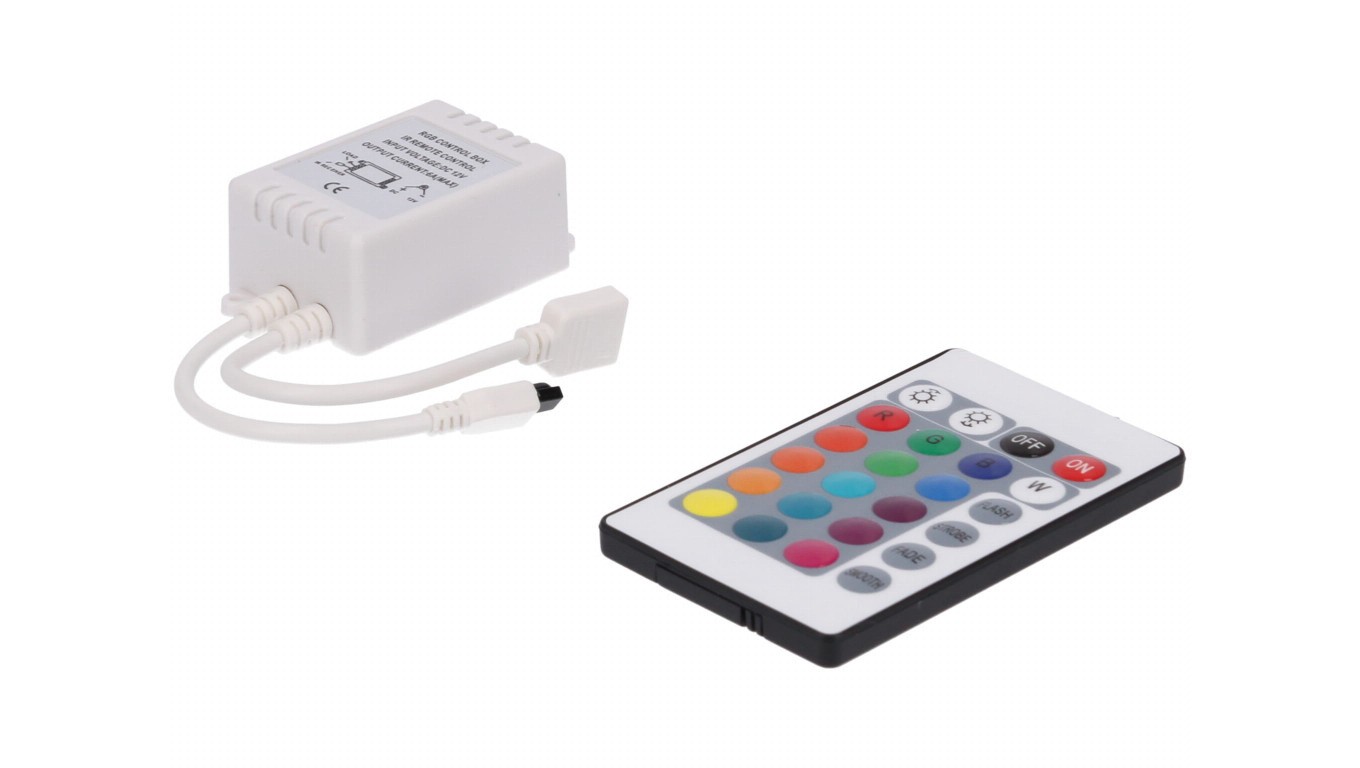3x2A LED RGB Controller 24-Key IR 12V PR-RGB-72-24K-IR