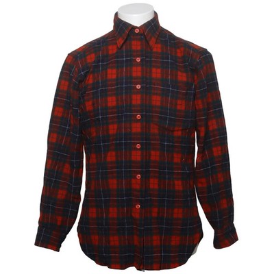 Pendleton, Flanellhemd, Größe: M, Rot/Blau/Grün, Wolle, Glencheck, Flanell #2YO