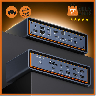 Thunderbolt 5 Dockingstation 3 Displays 6K 120 Gbps USB C Macbook Laptop Pro Hub
