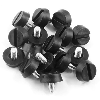 Treely 16Pcs M6 x 10 x 20mm Leveling Feet Screw On Furniture Glide for Black 