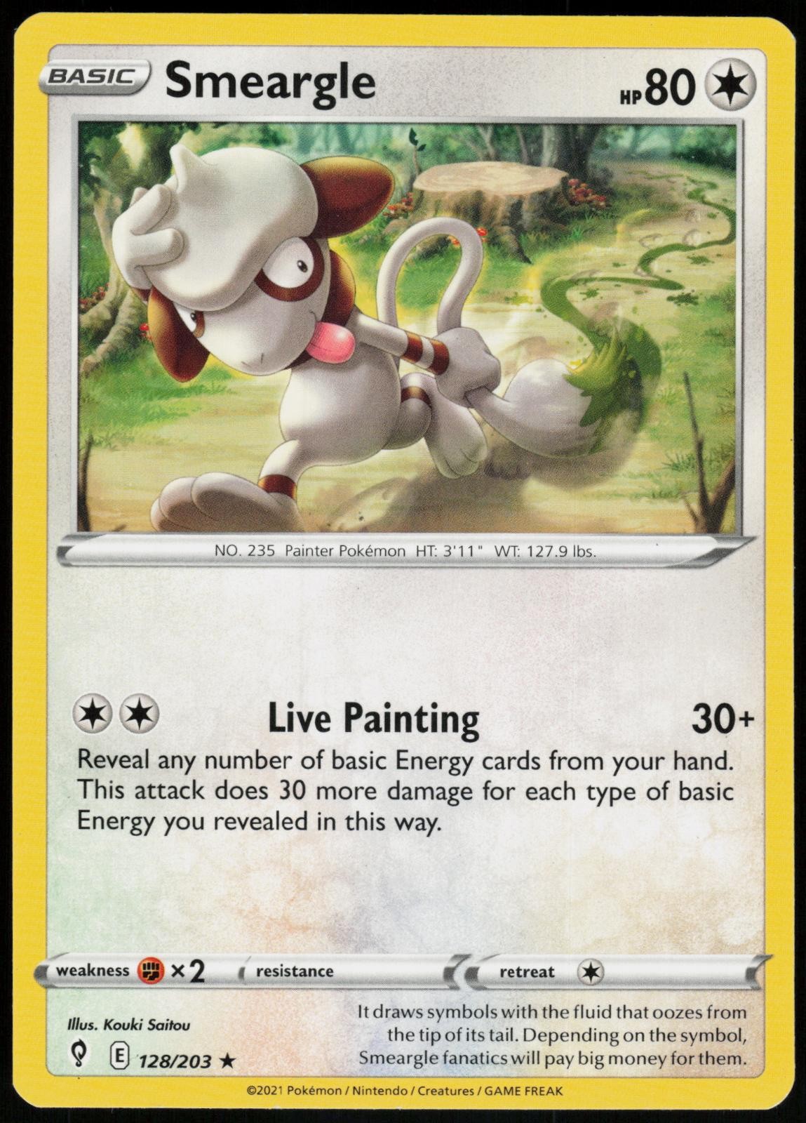Smeargle 128/203 Evolving Skies Rare Lightly Played Pokemon TCG