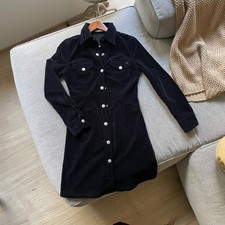 Alexa Chung for Adriano Goldschmied (AG) Feincord Kleid Marine Gr S