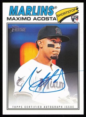 2026 Topps Heritage #ROA-MA Maximo Acosta Real One Autographs