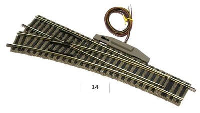 Fleischmann H0 Profigleis elektrische Weiche 6140 Links abzweigend - TOP (N14)