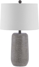 SAFAVIEH Lighting Collection Celvin Modern Grey 26-Inch Bedroom Living Room Home