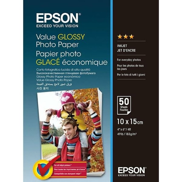 Epson Fotopapier C13S400038 10,0 X 15,0 Cm HochgläNzend 183 G/Qm 50 Blatt-image