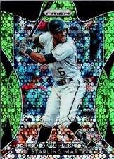 2019 Panini Prizm Lime Green Donut Circle Prizm /199 Starling Marte #73 Mets