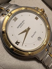 Vintage Raymond Weil Parsifal 9190 Swiss Steel 18k Gold Men's Wristwatch