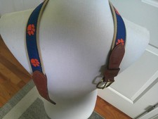 ZEP-PRO Clemson University Tiger Full Grain Leather Embrouidered Kids Belt 24"