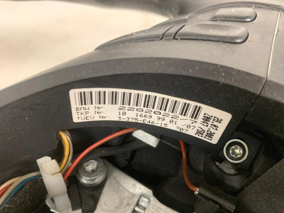 BMW E46 330ci 328ci 325ci 323ci M Sport Leather Steering Wheel W/O Paddles 22820 - Image 4 of 4