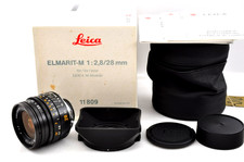 Leica Elmarit-M 28mm F2.8 E46 4th Black Lens 11809 Leica M with Box Near mint