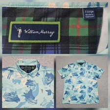 William Murray Mens Performance Happy Hands Club Golf Polo Shirt Xl William Murray Mens Performance Happy Hands Club Golf Polo Shirt Xl
