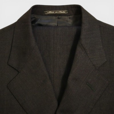Corneliani 2 Piece Suit US 42L Charcoal Gray Super Fine 110s Merino Wool Italy