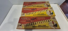 3 Vintage 1940s Noma Christmas Light Sets Mazda Lamps 15 Light Strings