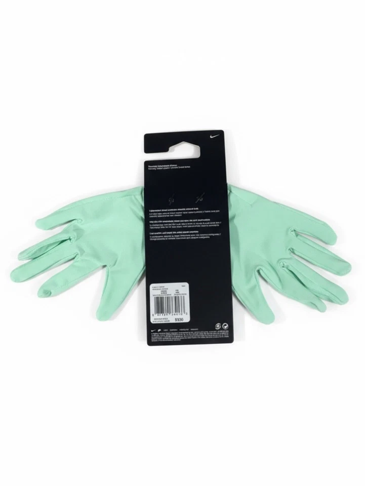 Guantes Nike Miler para correr adultos medianos/grandes Dri-Fit verde vapor/plateado Foto 2 de 4