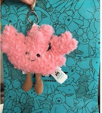 Jellycat Amuseables Coral Bag Charm - Adorable Plush Keyring New with Tags & Bag