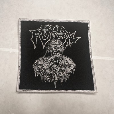 OLD FUNERAL, WHITE BORDER, 4X4 INCHES, WOVEN PATCH