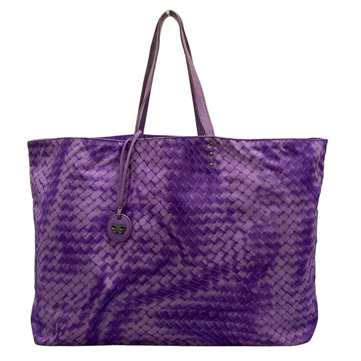 Bottega Veneta Intrecciolusion Tote Bag Purple Leather
