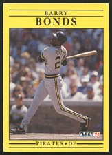 1991 Fleer #33 Barry Bonds Pittsburgh Pirates