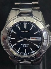 Seiko Kinetic 5m63-0AE0 Watch New Capacitor Very Nice Condition UK FREEPOST