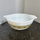 Vintage 442 Pyrex 1.5 Qt Cinderella Bowl Autumn Floral