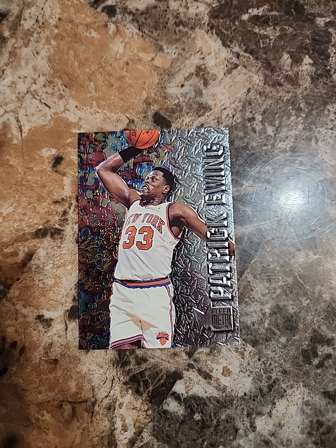 1996-97 Metal New York Knicks Basketball Card #64 Patrick Ewing