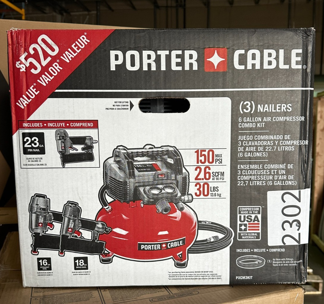 Combo Kit 3 Nailer 16 + 18 + 23 Gauge