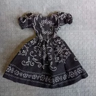 Fits Barbie 70s 80s Vintage Rockabilly Black & White Western Doll Dress Clothes